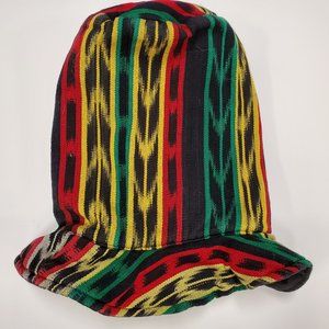 Men's Rasta top hat hippy earthy casual fun warm must have retro colorful